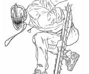 Coloriage Personnage principal de Chainsaw Man