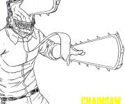 Coloriage Portrait de Chainsaw Man