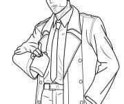 Coloriage Portrait de Kishibe Chainsaw Man