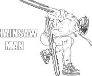 Coloriage Poster de manga Chainsaw Man
