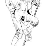 Coloriage Power et son arme