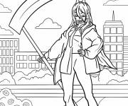 Coloriage Power tenant son arme de Chainsaw Man