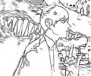 Coloriage Sc&egrave;ne de Aki Hayakawa