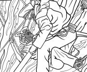 Coloriage Sc&egrave;ne de Chainsaw Man en lifne