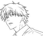 Coloriage Visage de Denji