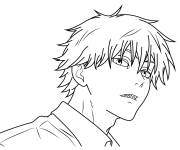 Coloriage Visage de Denji Chainsaw Man