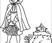 Coloriage et dessins gratuit Chaperon Rouge à imprimer à imprimer