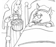 Coloriage Chaperon Rouge à imprimer gratuit