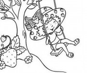 Coloriage Charlotte aux fraises joue dessin animé