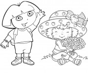 Coloriage Charlotte et Dora