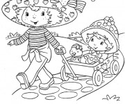 Coloriage Dessin Charlotte et b&eacute;b&eacute;