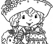 Coloriage Gâteau de charlotte en couleur