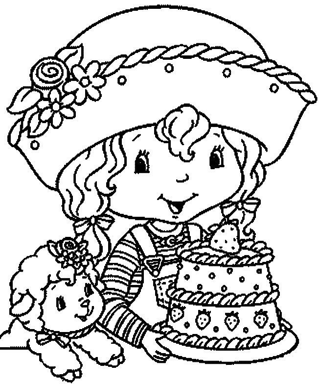 Coloriage Gâteau de charlotte en couleur dessin gratuit à ...