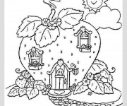 Coloriage Maison de charlotte aux fraises