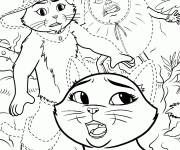 Coloriage Aventure de chat pott&eacute; dans le film