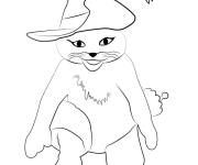 Coloriage Chat Bott&eacute; &agrave; l'air s&eacute;rieux