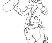 Coloriage chat bott&eacute; dessin&eacute; &agrave; la main