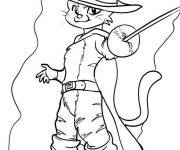 Coloriage Chat Bott&eacute; en corps entier