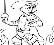 Coloriage Chat Bott&eacute; en ligne