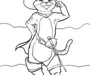 Coloriage Chat Bott&eacute; en vecteur
