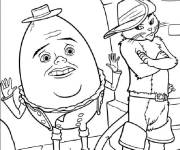 Coloriage Chat Bott&eacute; et Humpty