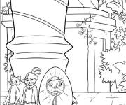Coloriage Chat bott&eacute;, Kitty et Humpty