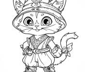 Coloriage Chat Bott&eacute; Lol