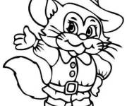 Coloriage chat Bott&eacute; mignon