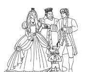 Coloriage Chat Bott&eacute; parmi la famille royale
