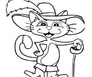Coloriage Chat Bott&eacute; souriant