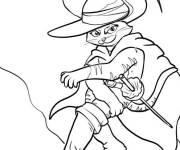 Coloriage Chat Bott&eacute; te regardant