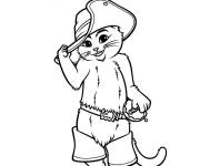 Coloriage Chat bott&eacute; timide