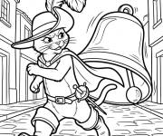 Coloriage Chat Pott&eacute; &eacute;chappant