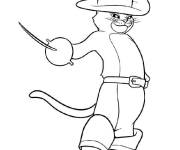 Coloriage et dessins gratuit chat pott&eacute; facile à imprimer