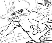 Coloriage Chat Pott&eacute; num&eacute;rot&eacute; &agrave; compl&eacute;ter