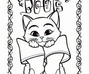 Coloriage Chat Pott&eacute; pour les petits