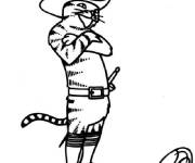 Coloriage et dessins gratuit Chat Pott&eacute; tout confiant à imprimer