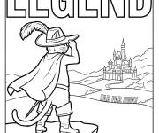 Coloriage Chat pott&eacute; vers une nouvelle aventure