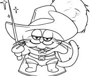 Coloriage Chibi Chat Bott&eacute;