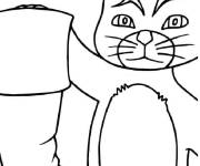 Coloriage et dessins gratuit Chien avec son botte en air à imprimer