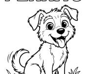 Coloriage Chien Perrito heureux