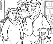 Coloriage Goldi et sa famille