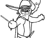 Coloriage et dessins gratuit H&eacute;ro&iuml;sme du chat pott&eacute; à imprimer