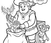 Coloriage Horner trouve le sac magique