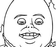 Coloriage et dessins gratuit Humpty Dumpty en noir et blanc à imprimer