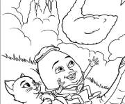 Coloriage Humpty Dumpty et le chat pott&eacute;