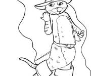 Coloriage Illustration petite section de Chat Bott&eacute;
