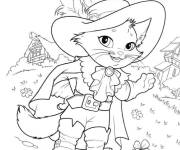 Coloriage L'&eacute;l&eacute;gant chat bott&eacute;