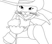 Coloriage Le Chat Pott&eacute; en action