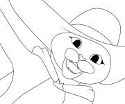 Coloriage Le Chat Pott&eacute; rigolo